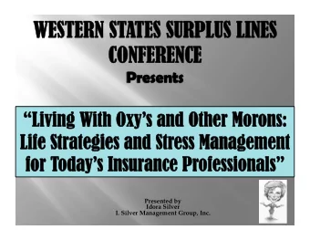 Presented by  Idora Silver  I. Silver Management Group, Inc.  VALUES CONFLICTS  ALUES CONFLICTS