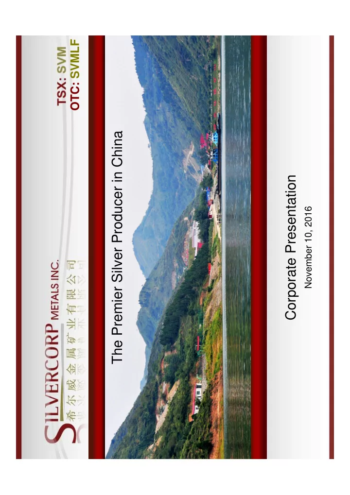 the premier silver producer in china corporate