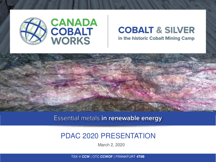pdac 2020 presentation
