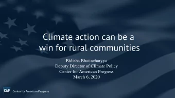 Climate action can be a  win for rural communities  Bidisha Bhattacharyya  Deputy Director of