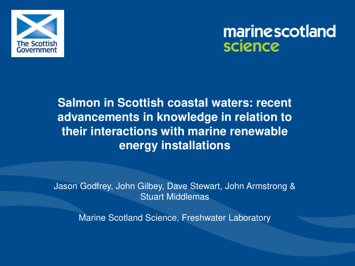 salmon in scottish coastal waters recent advancements in