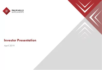 Investor Presentation  April 2019  1  Market Overview M ARKET O VERVIEW  Egypts Unique Dynamics