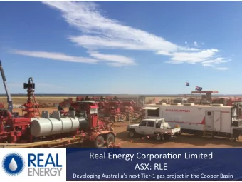 Real  Energy  Corpora/on  Limited