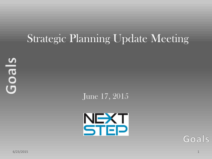 strategic planning update meeting