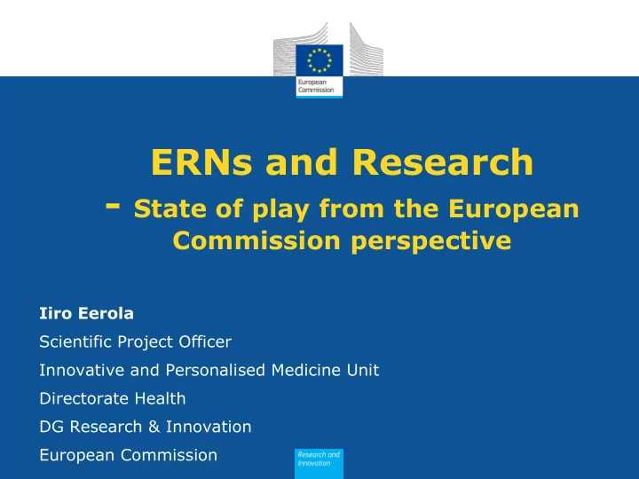 erns and research