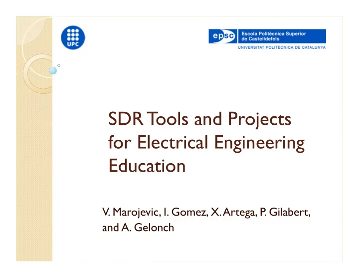 sdr tools and projects for electrical engineering