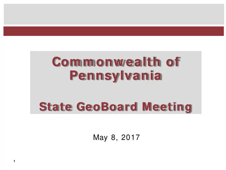 com m onw ealth of pennsylvania
