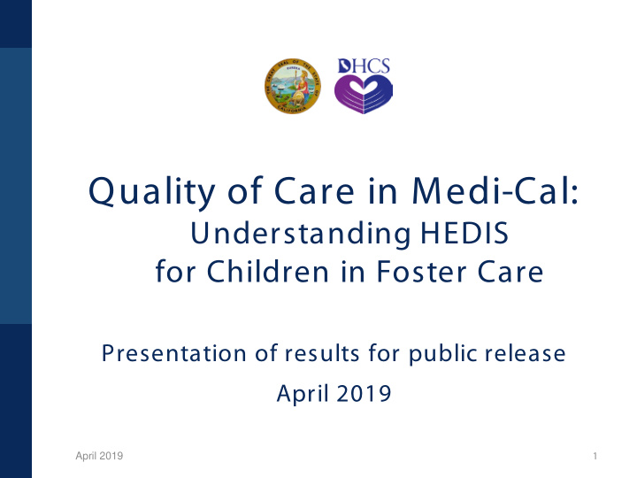quality of care in medi cal