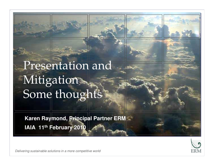 presentation and mitigation mitigation some thoughts