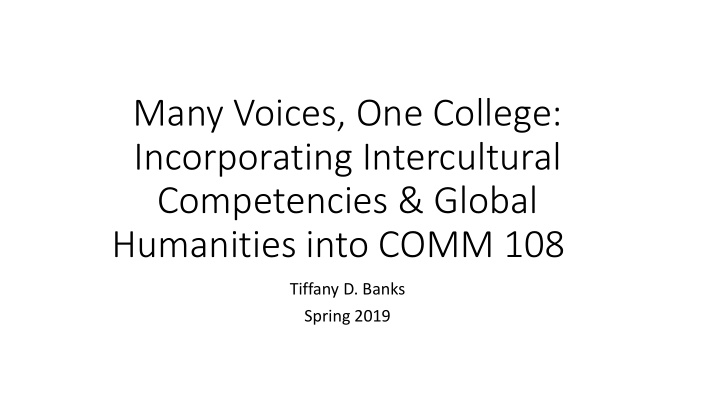 many voices one college incorporating intercultural