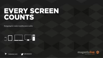 Designing for todays multiscreen reality  @netstarter  netstarter.com  Why we went responsive