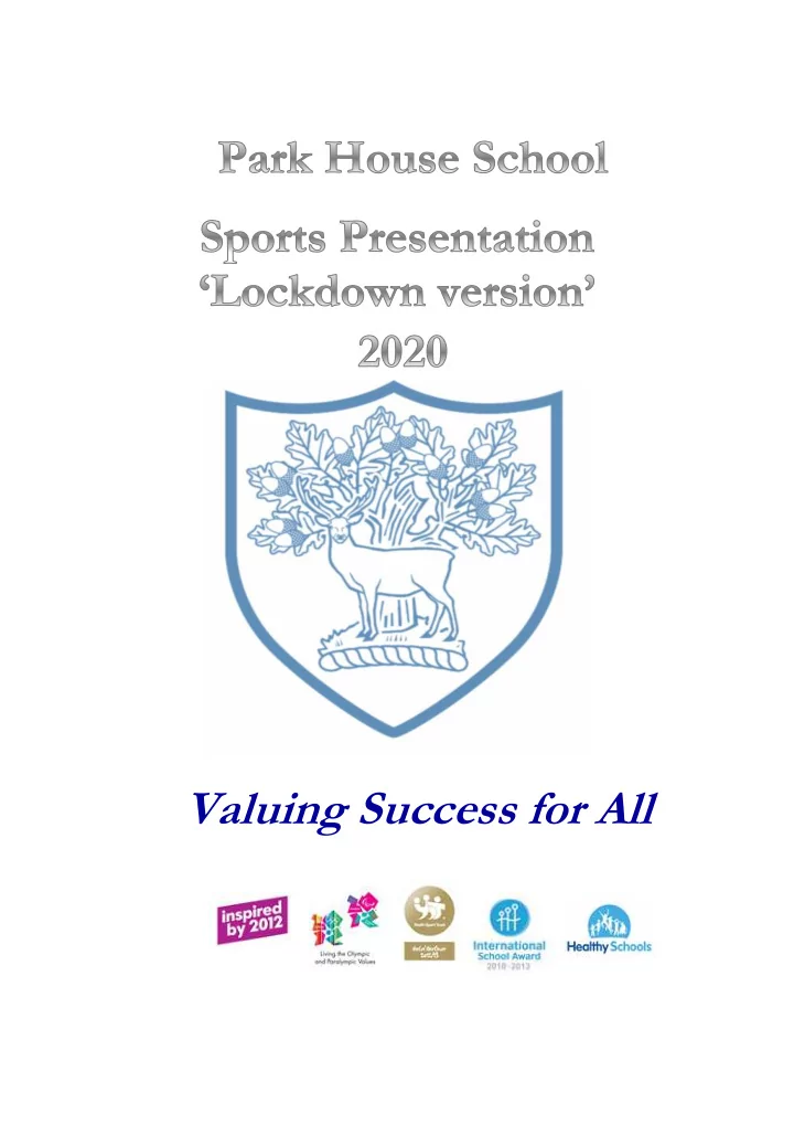 valuing success for all
