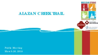 AL  AZAN CRE  E  K T  RAIL  Pub lic  Me e ting  Ma rc h 20, 2018  L  INE  AR CRE  E  KWAY T  RAIL