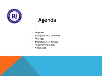 Agenda  da  Purpose    Background &amp; Overview    Findings    Strengths/Challenges