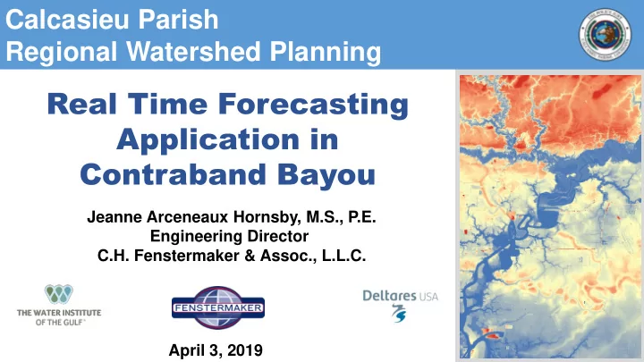 real time forecasting application in contraband bayou