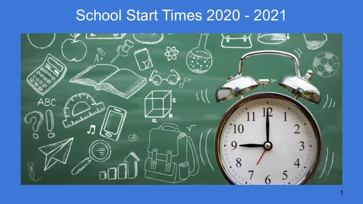school start times 2020 2021