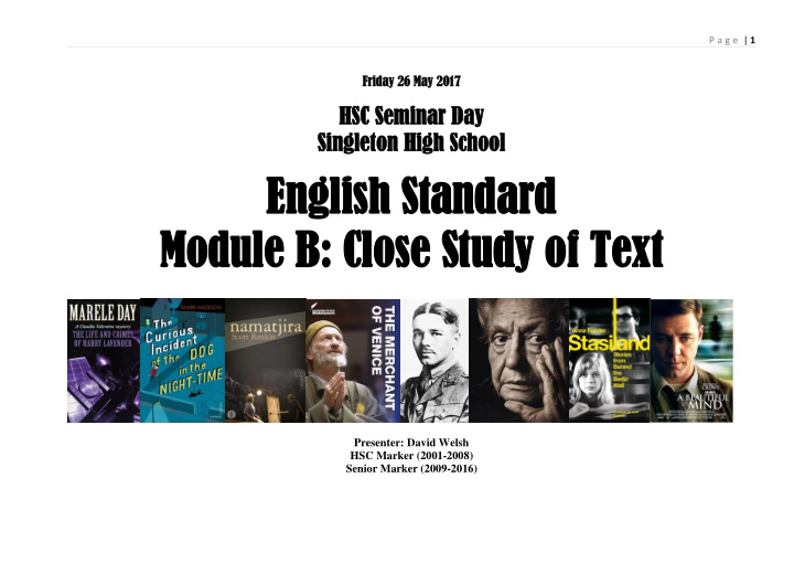 engli english standar sh standard module b module b clos