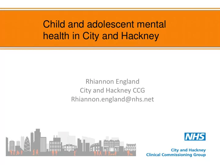 child and adolescent mental