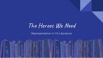 The e W ed  Representation in YA Literature  Inodon