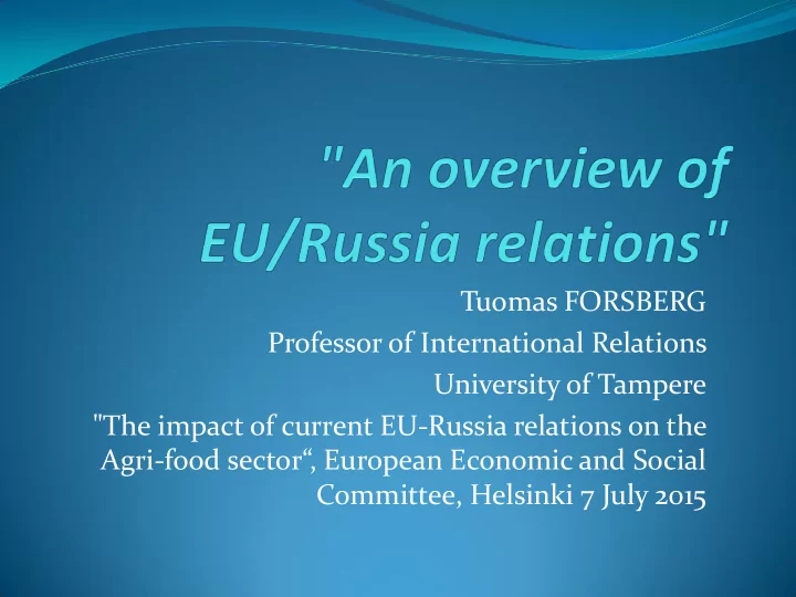 agri food sector european economic and social