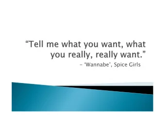 - Wannabe, Spice Girls  ED Clinical User Interface v Clinical Information System  From Terry