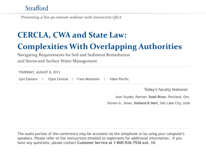 cercla cwa and state law complexities with overlapping