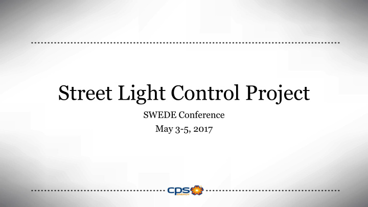 street light control project