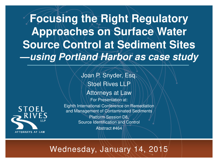 focusing the right regulatory approaches on surface water