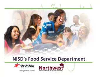 NISDs Food Service Department   USDA  &amp;  TDA  Proposed  Rules  For