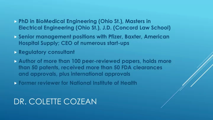 dr colette cozean