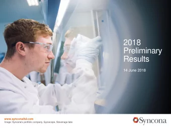 Results  14 June 2018  www.synconaltd.com Image: Synconas portfolio company, Gyroscope,