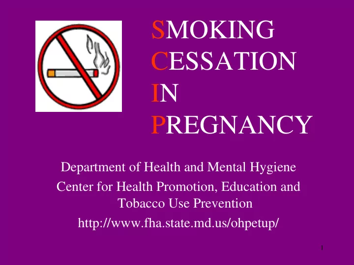 smoking cessation in pregnancy
