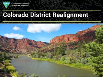 Colorado District Realignment  Supporting Text  Current District Configuration  Significant