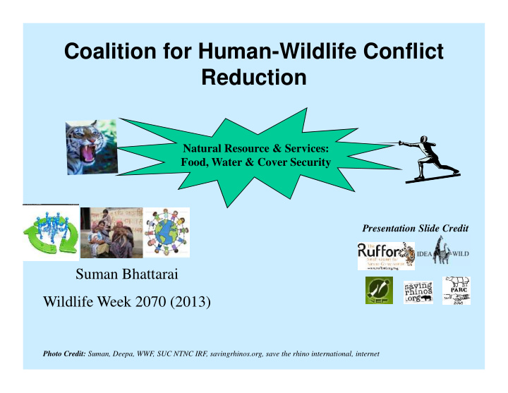 coalition for human wildlife conflict reduction