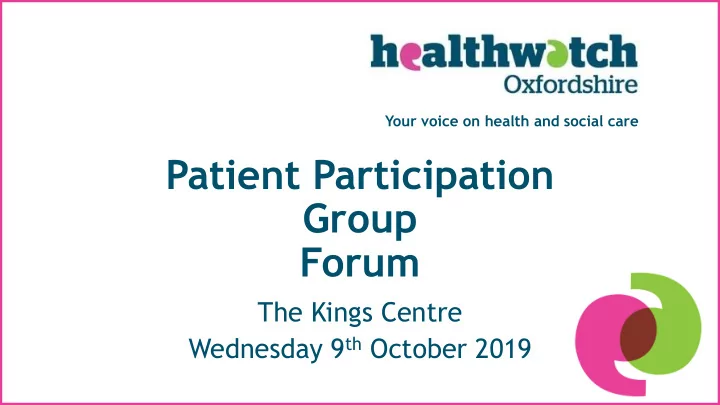 patient participation