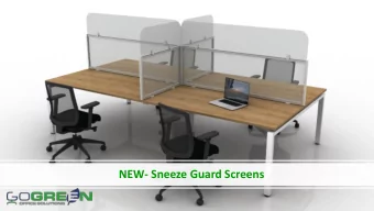 NEW- Sneeze Guard Screens  NEW- Sneeze Guard Screens  Desk-mounted screens    Easy clean sneeze