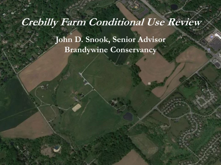 crebilly farm conditional use review