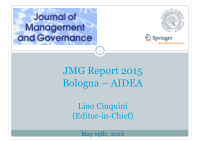 jmg report 2015 bologna aidea