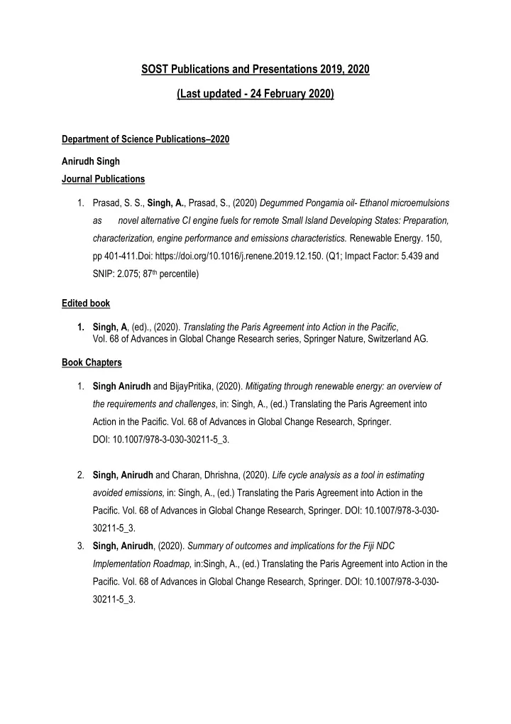 sost publications and presentations 2019 2020 last