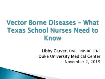 Duke University Medical Center  November 2, 2019  1  Sy  Symptoms, t  treatm  tments  nts