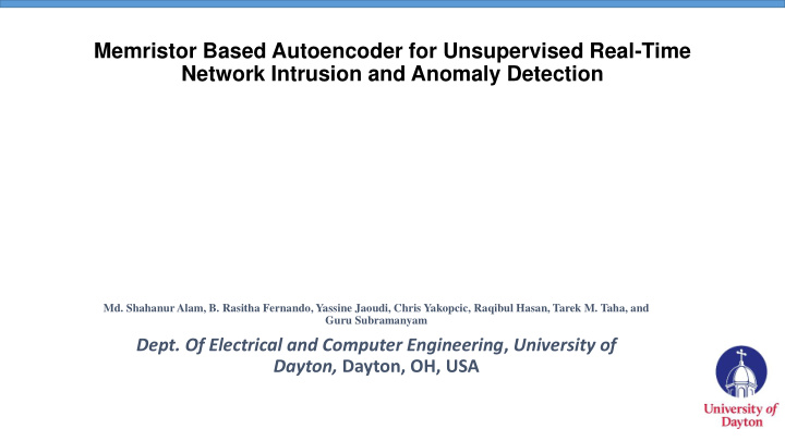 memristor based autoencoder for unsupervised real time