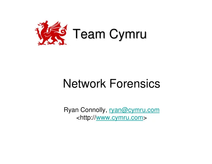 team cymru cymru team