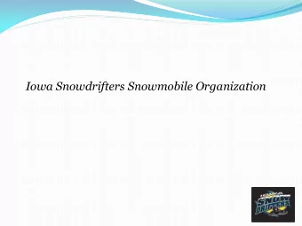 Iowa Snowdrifters Snowmobile Organization  The Iowa Snowdrifters  Non-profit social organization