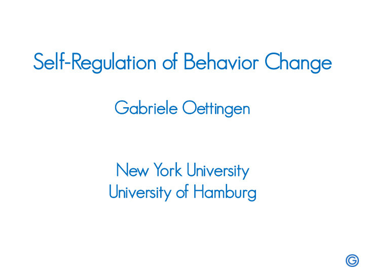 self lf regulati tion of f behavior change