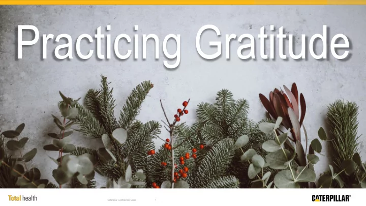 practicing gratitude