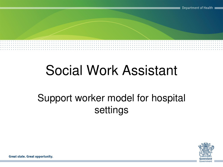 social work assistant