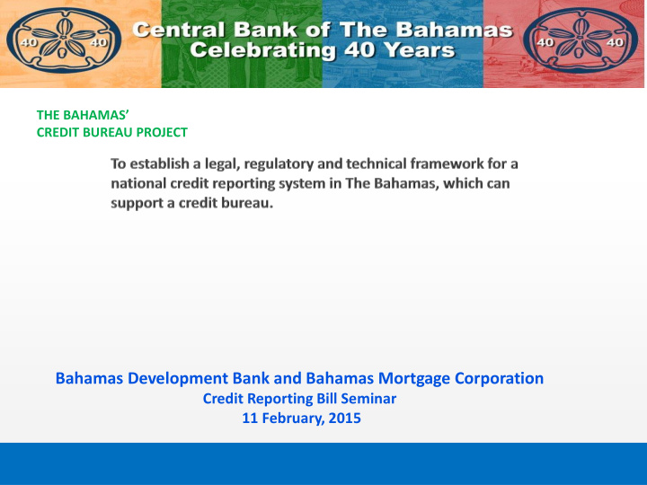 bahamas development bank and bahamas mortgage corporation