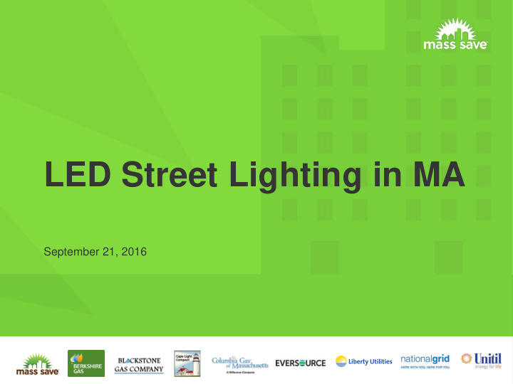 led street lighting in ma