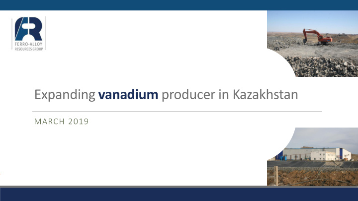 expanding vanadium producer in kazakhstan