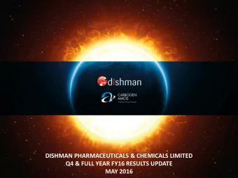 Q4 &amp; FULL YEAR FY16 RESULTS UPDATE  MAY 2016  DISCUSSION SUMMARY  Q4 &amp; Full Year FY16